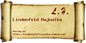 Lindenfeld Hajnalka névjegykártya