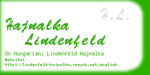 hajnalka lindenfeld business card